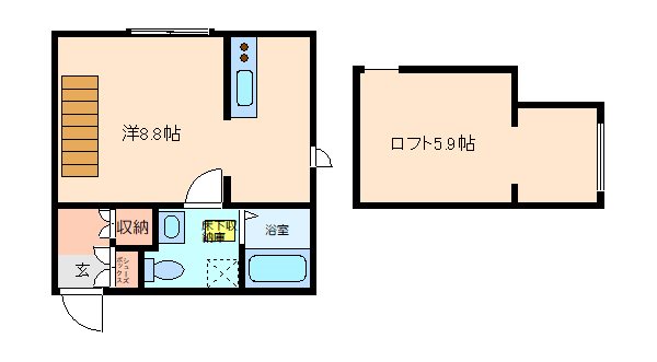 Camellia寺前 203号室 間取り