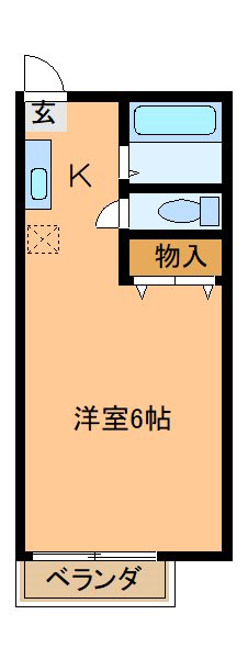 106号室 間取り