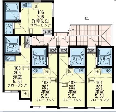 ユナイト寺前コーラルコースト  間取り図