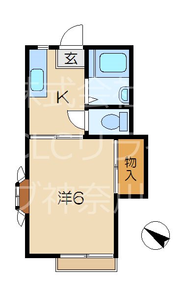 グリーンヒル六国 107号室 間取り