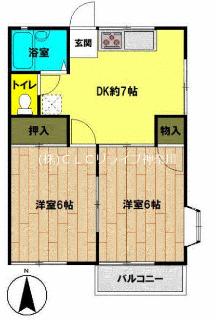 サニーハイツ日高 間取り図