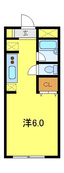 コーポラスシャイン 106号室 間取り