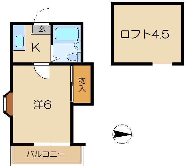 ベイサイドミヨシ　シバ 206号室 間取り