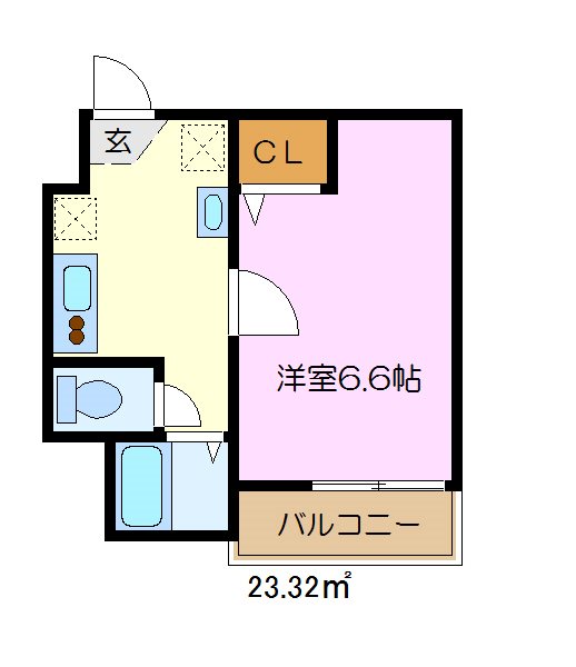 メゾンクレール船越 102号室 間取り