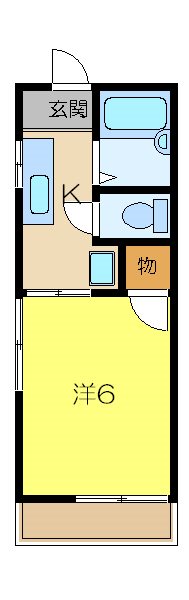 サンパレス大川 201号室 間取り