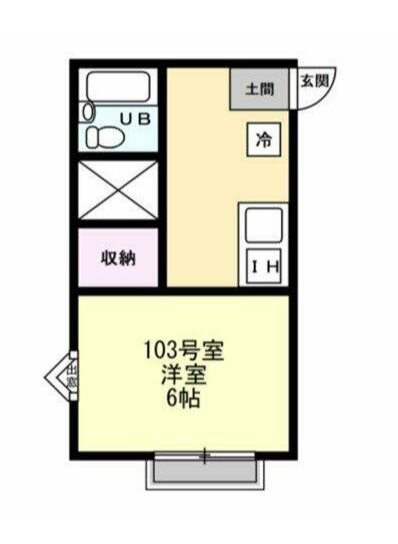 エルムハイツ追浜 103号室 間取り