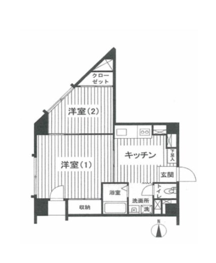 東カングランドマンション 間取り図