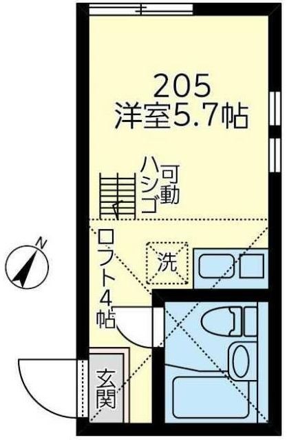 ユナイト野島アレッサンドロ 201号室 間取り