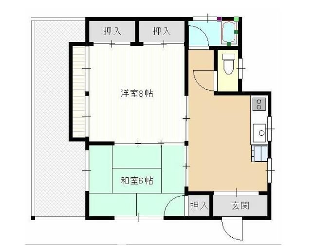 町屋町ハイツ　 間取り図