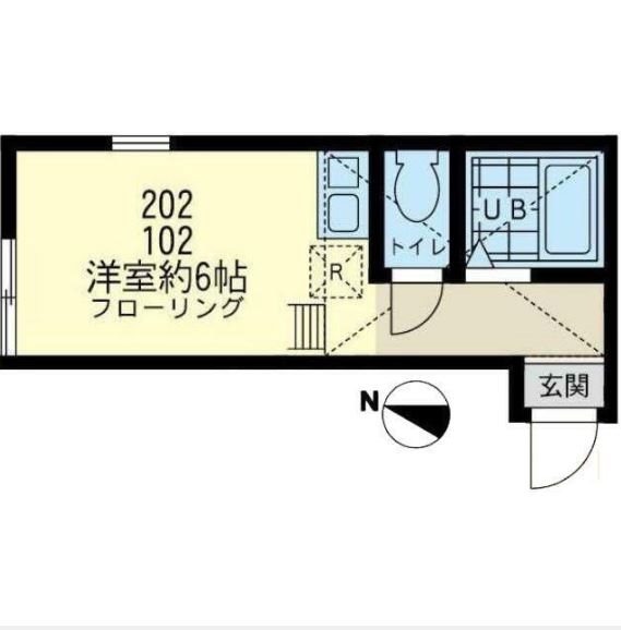 ユナイト金沢キャロルガーデンズ 202号室 間取り