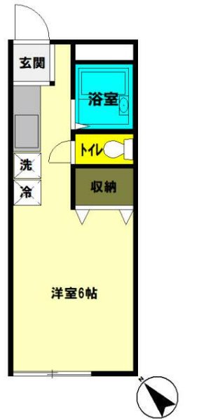 ハイツ長寿A棟 1‐B号室 間取り