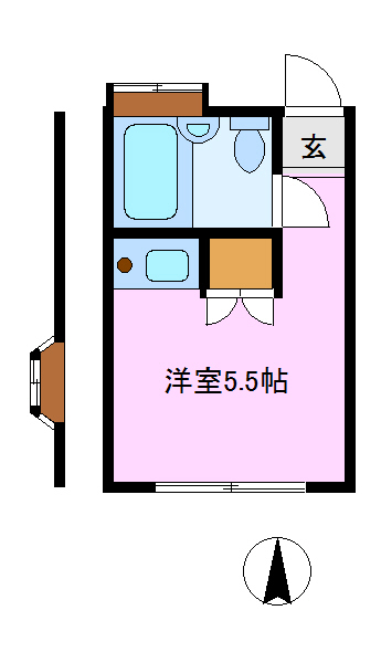 コスモ白山道 205号室 間取り