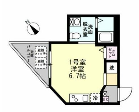 ベイルーム横須賀中央Ⅱ 間取り図