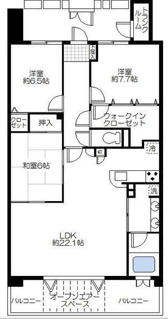 レイディアントシティ横濱カルティエ11 間取り