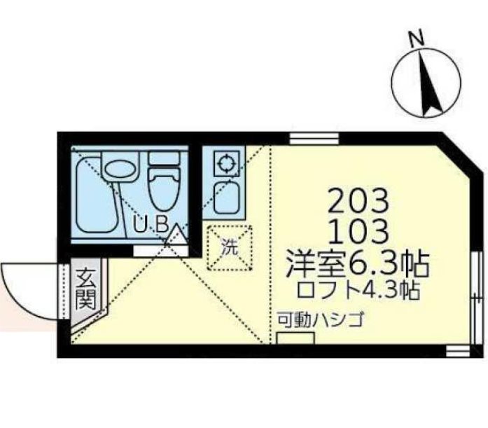 ユナイト汐入アンドレス 間取り図