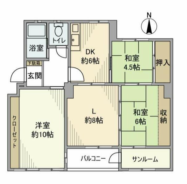 汐見台1608号棟 間取り図