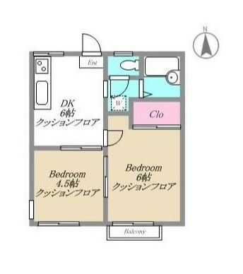 エステートピア追浜 203号室 間取り