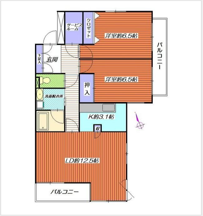 上大岡フラット 301号室 間取り