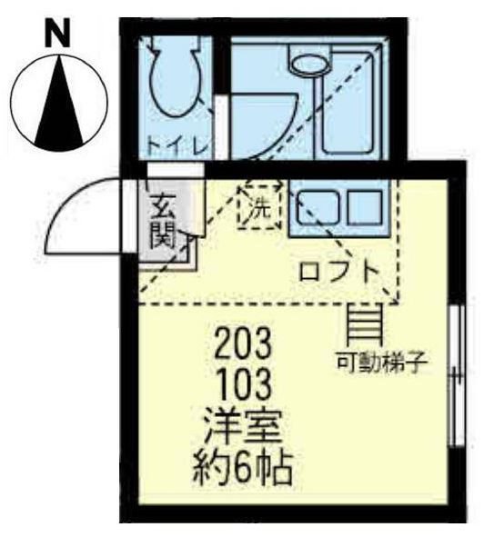 ユナイト追浜アクロポリス 103号室 間取り