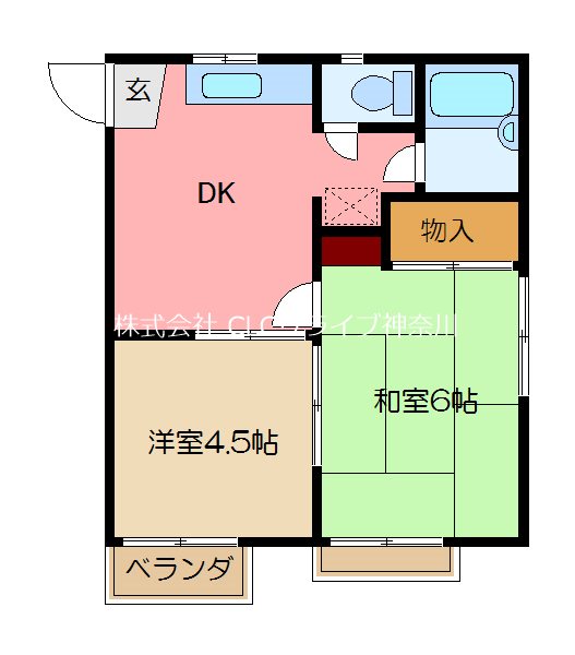 エステートピア金沢 Ｃ号室 間取り