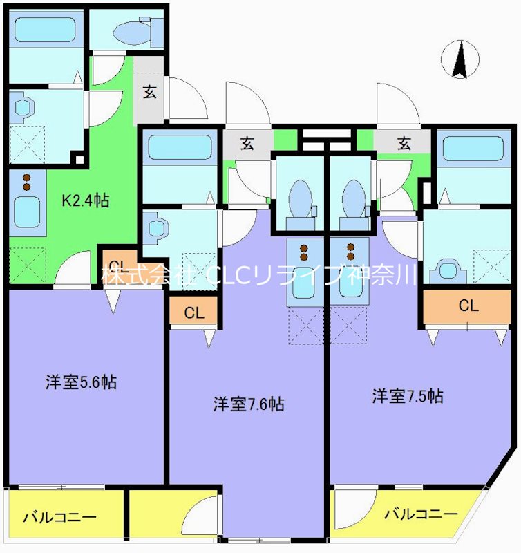 ライフモリ18号館  間取り図