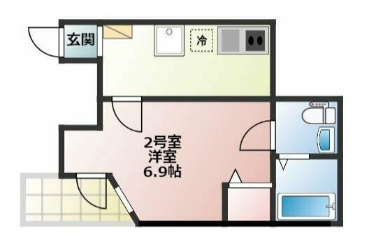 ベイルーム横須賀中央 202号室 間取り