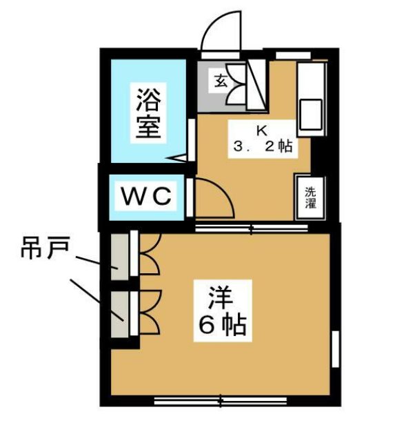 エスポワール八景 101号室 間取り