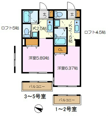 Amalfi横浜 201号室 間取り