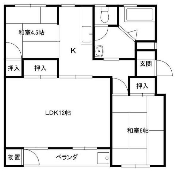 東芝杉田コーポ　Ⅾ棟 間取り