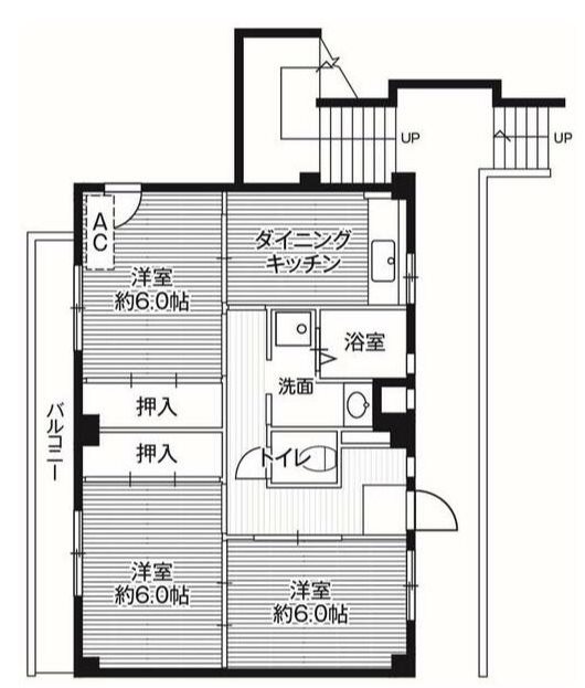 ビレッジハウス公郷1号棟 間取り図