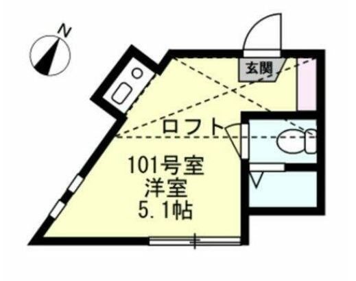 ユナイト金沢八景ハイゼンベルグ 間取り図