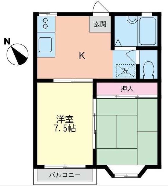 ハイツ八景 間取り図