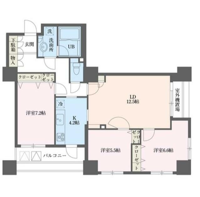 ドゥーエ横浜駅前 間取り図