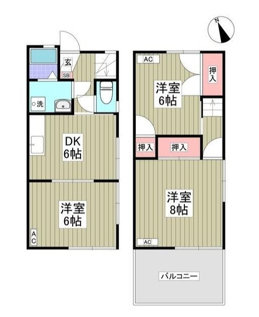 カーサS壱番館 1号室 間取り