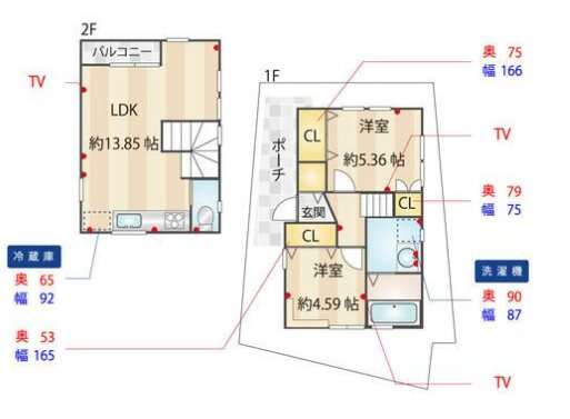 ＷＡＭＡＲＥ柴町戸建て 間取り図