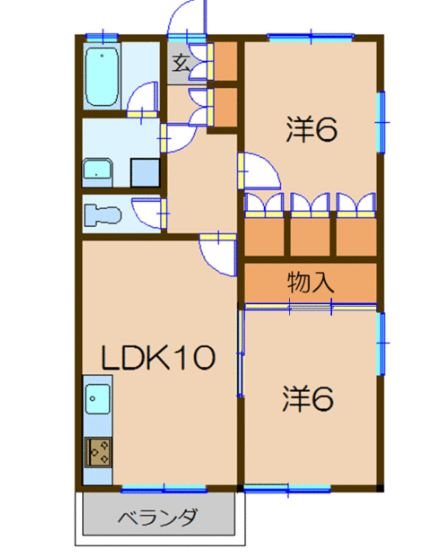 シャングリラ野島Ⅰ 間取り