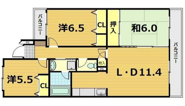 ベルヴィ能見台Ａ棟 間取り図
