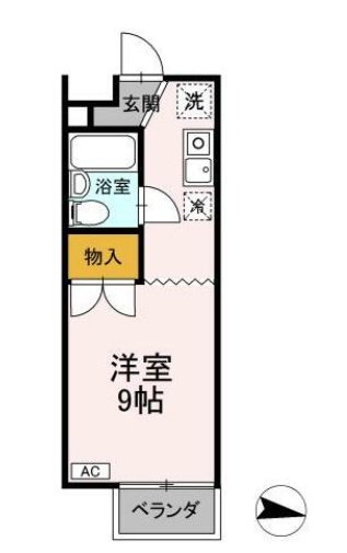シーサイド金沢 104号室 間取り