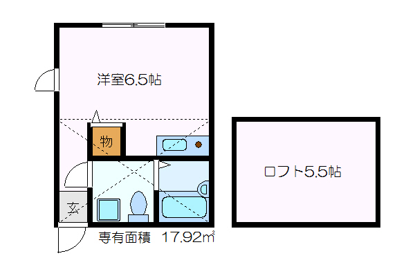 プリマシーサイド 203号室 間取り