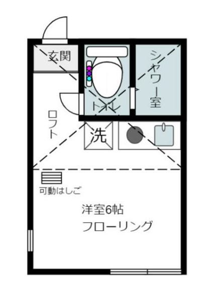 キャトル上大岡 201号室 間取り