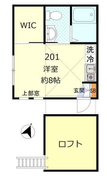 grandir 201号室 間取り