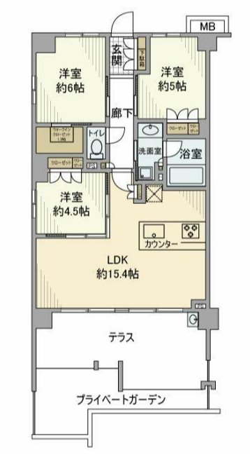 ヴェレーナシティ　パレ・ドマジェステ 326号室 間取り