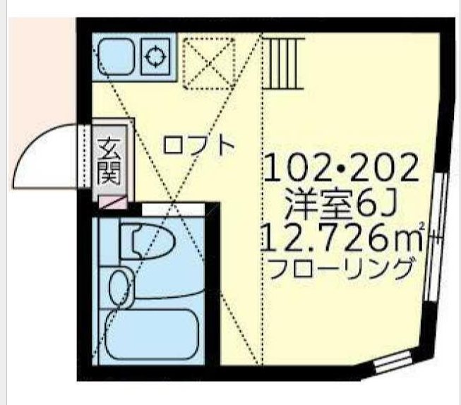 ユナイト上中里キャラガｰ 203号室 間取り