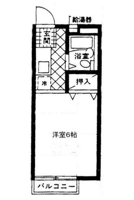 サンハイツ追浜 105号室 間取り