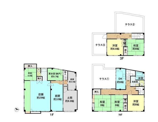滝沢店舗 間取り図