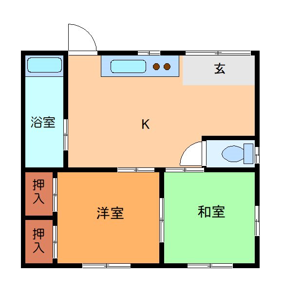 相澤荘 １号室 間取り