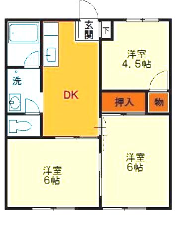 第三源荘 103号室 間取り