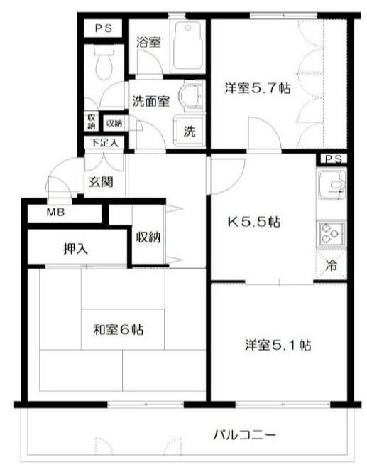アーバン杉田 間取り図