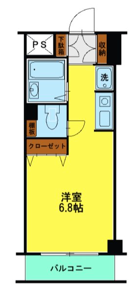 柳町新田ビル 406号室 間取り
