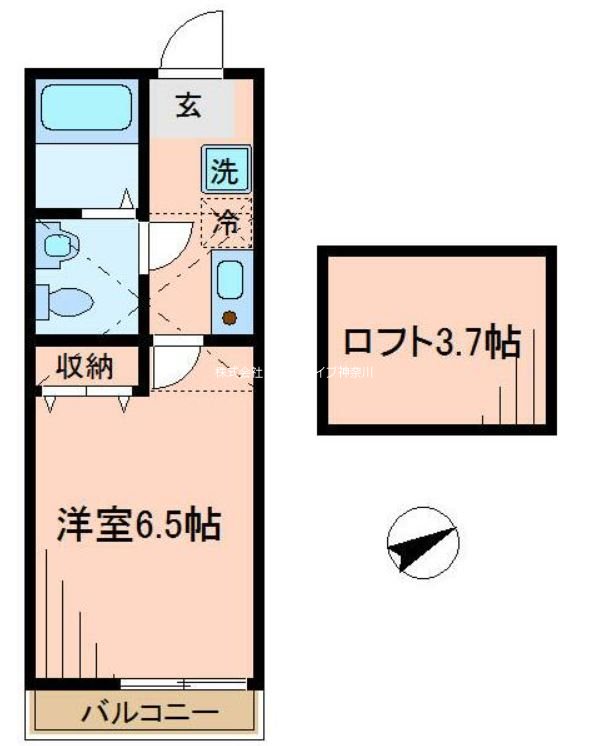リバージュ追浜 101号室 間取り